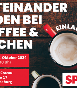 Flyer Vorderseite Miteinander reden 27. Oktober 2024